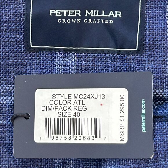 Peter Millar Crown Crafted Sola Windowpane Soft Jacket Blazer 40R NWT $1295 - Picture 9 of 10